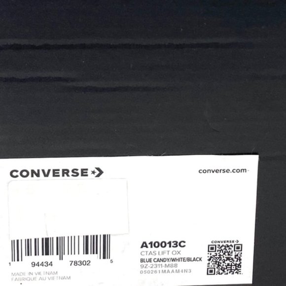 Converse Chuck Lift Platform Shoes Low Casual Women Blue Candy Sneakers A10013C - Picture 10 of 10